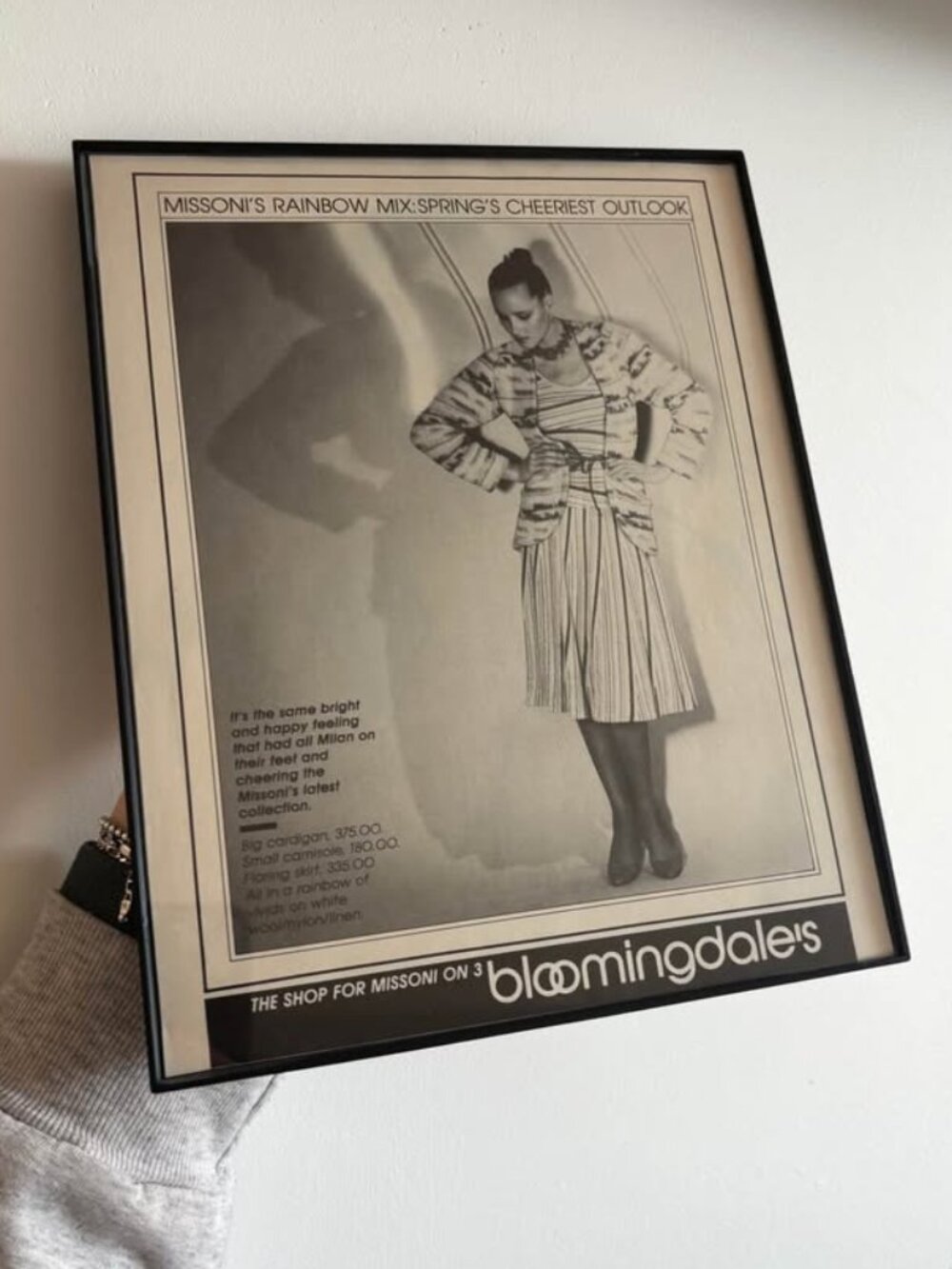 Vintage Bloomingdale’s Ad Framed - 1970s Retro Fashion Wall Art